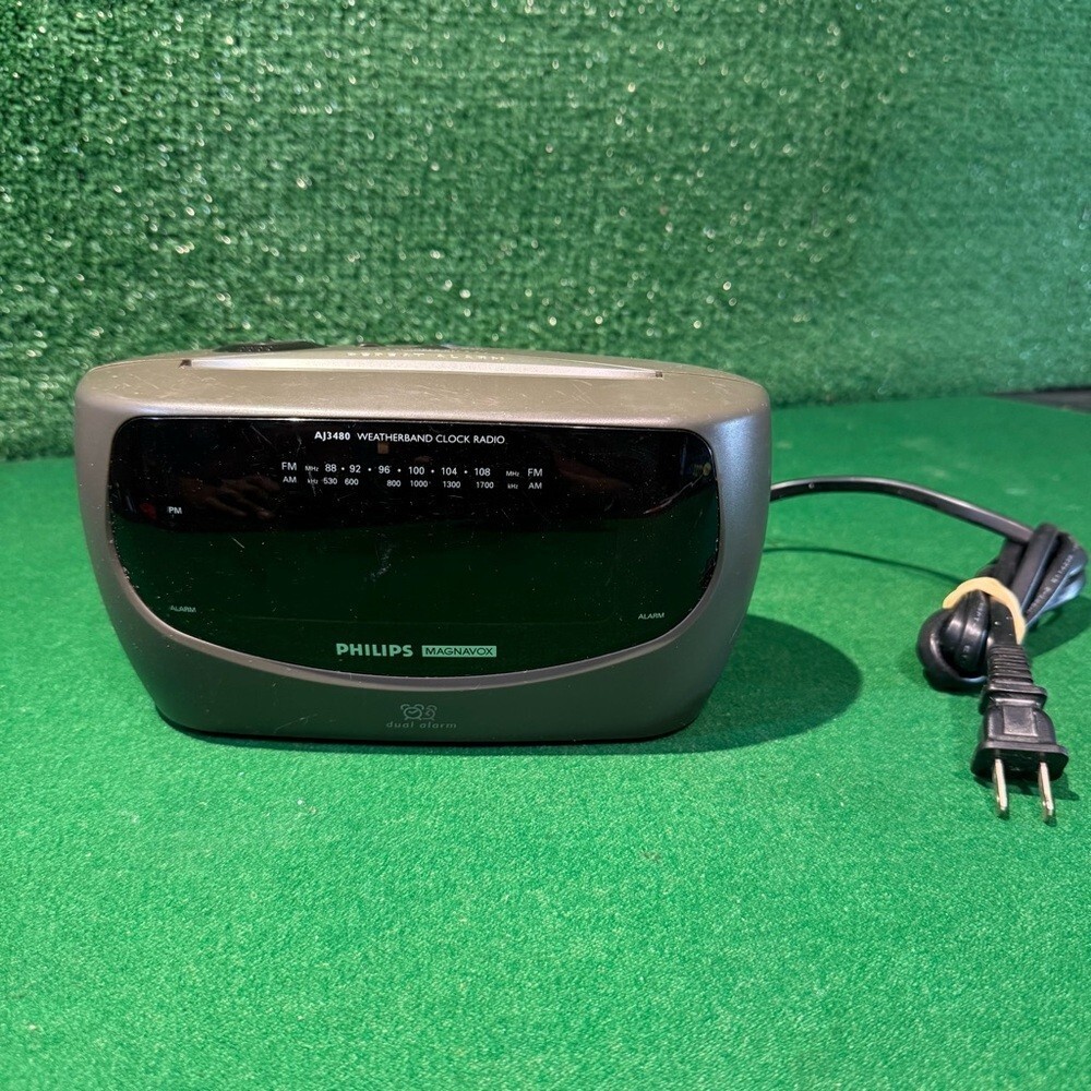 Vintage Philips Magnavox AJ3480‎ Weatherband Clock Radio Tested Working